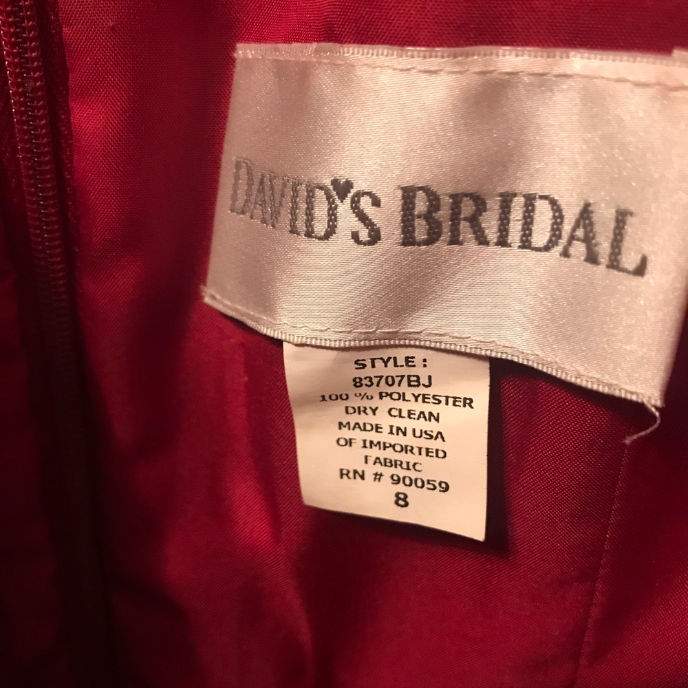 Bridesmaid Red Dress (David’s Bridal) - Picture 3 of 3